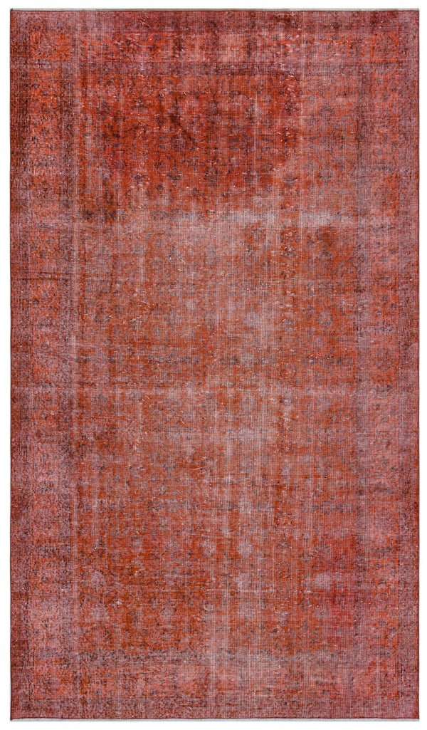 Turuncu Bohem Eskitme Yün Halı 162x281