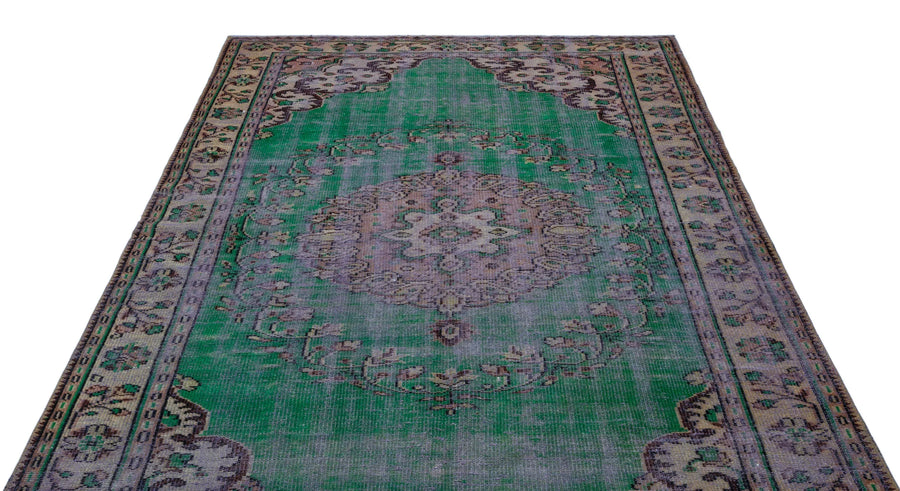 Yeşil Anadolu Klasik Madalyonlu Yün Halı 185x286 - Özel Seri