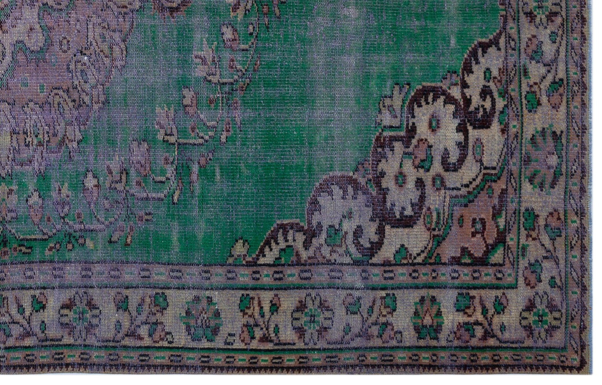 Yeşil Anadolu Klasik Madalyonlu Yün Halı 185x286 - Özel Seri