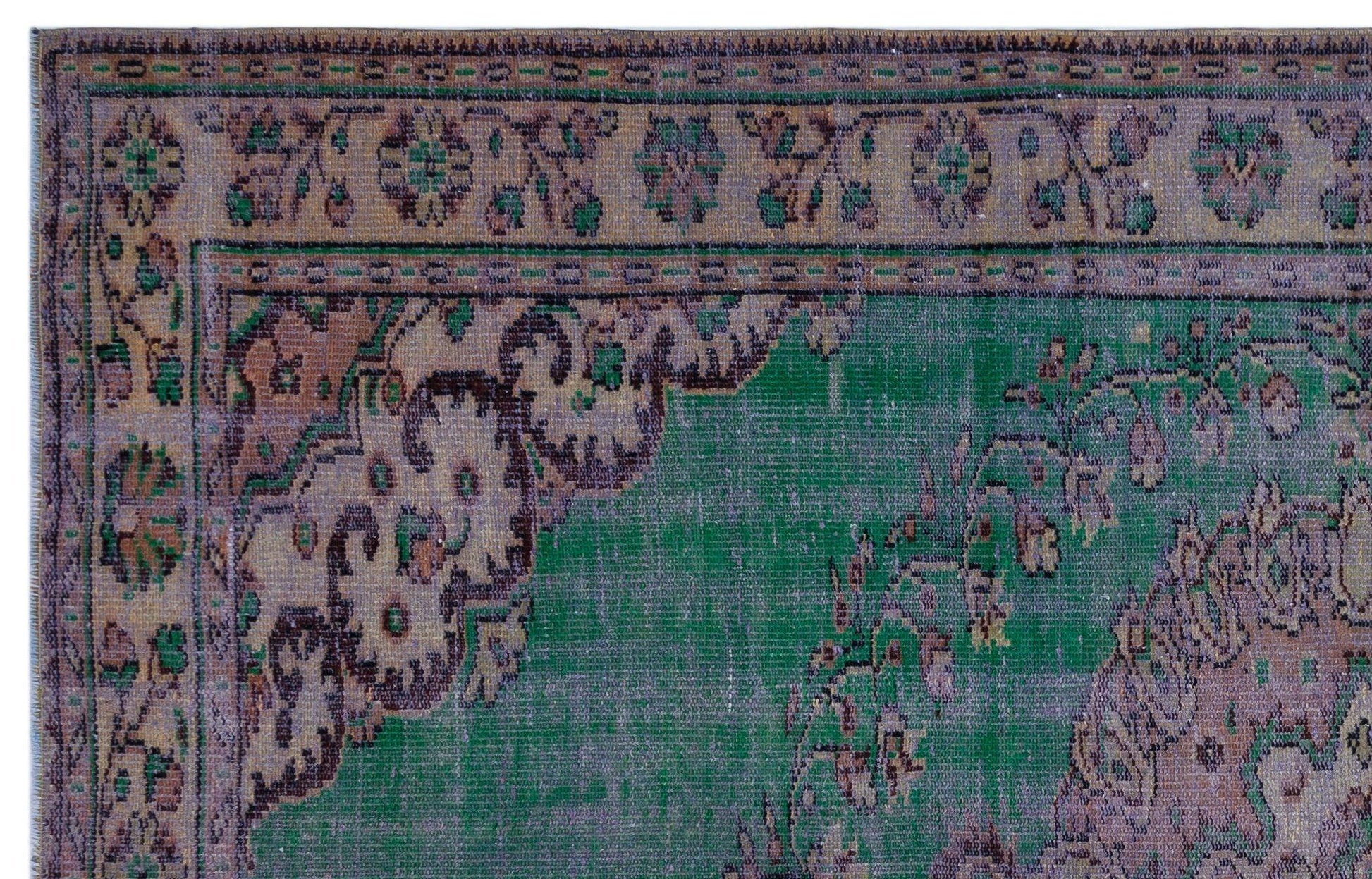 Yeşil Anadolu Klasik Madalyonlu Yün Halı 185x286 - Özel Seri