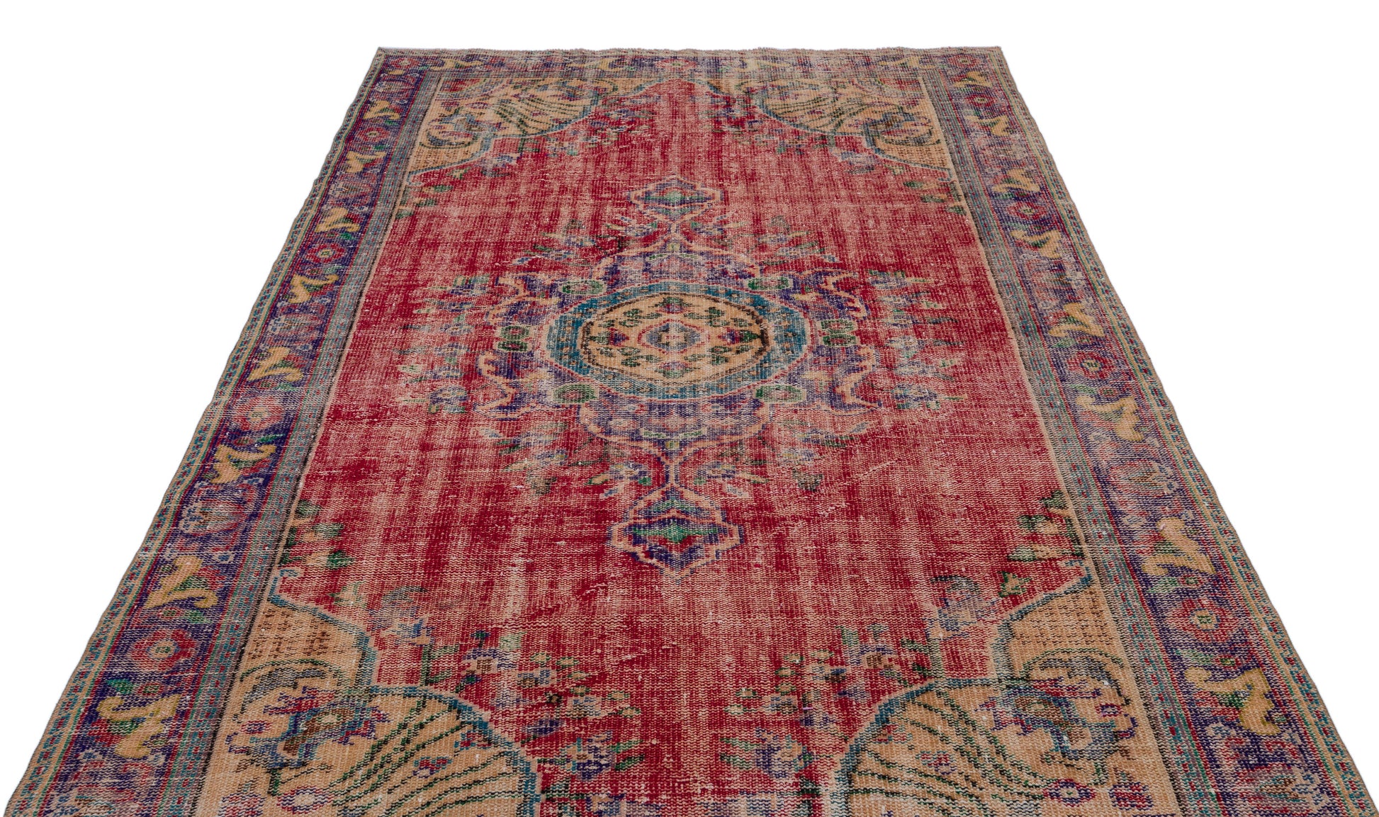 Atina Bej Eskitme Yün El Dokuma Halısı 186 x 307 Apex Unique