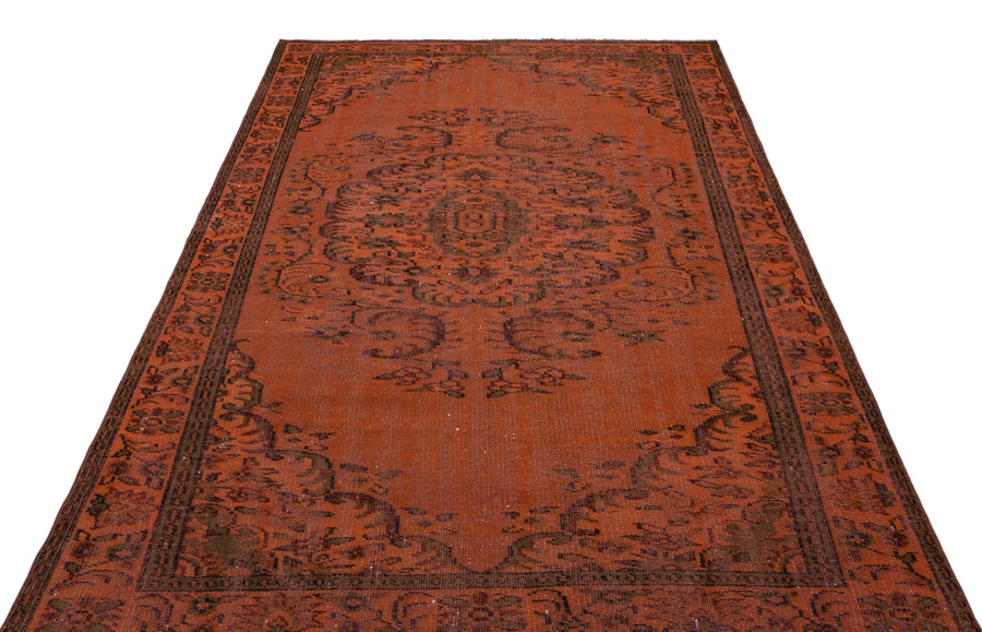 Turuncu Bohem Eskitme Yün Halı 176x276