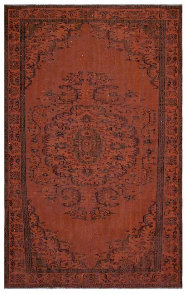 Turuncu Bohem Eskitme Yün Halı 176x276