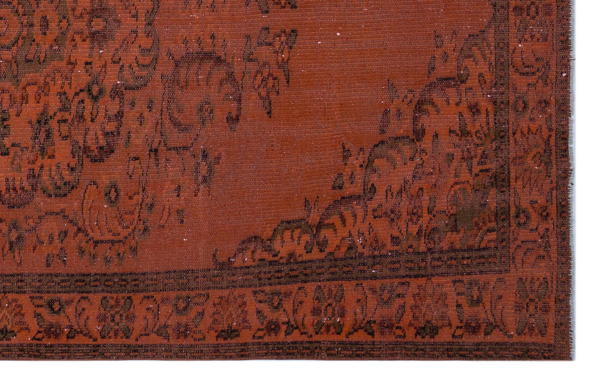 Atina Turuncu Eskitme Yün El Dokuma Halısı 176 x 276 Apex Unique