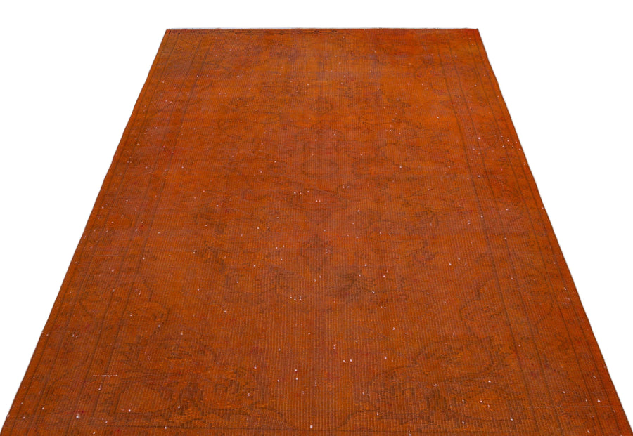 Turuncu Bohem Eskitme Yün Halı 153x250