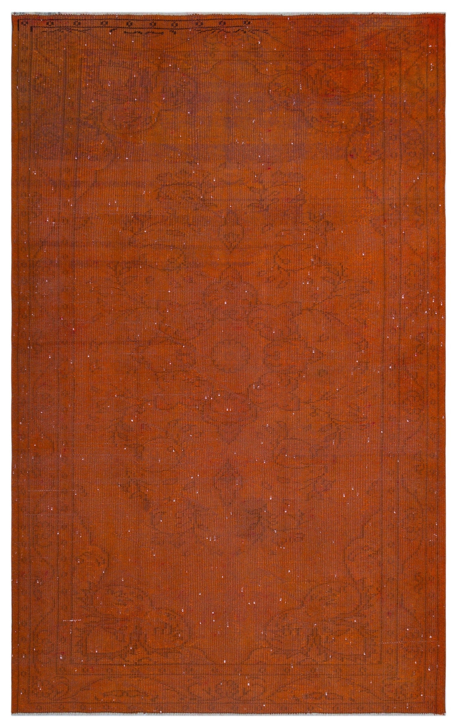 Atina Turuncu Eskitme Yün El Dokuma Halısı 153 x 250 Apex Unique