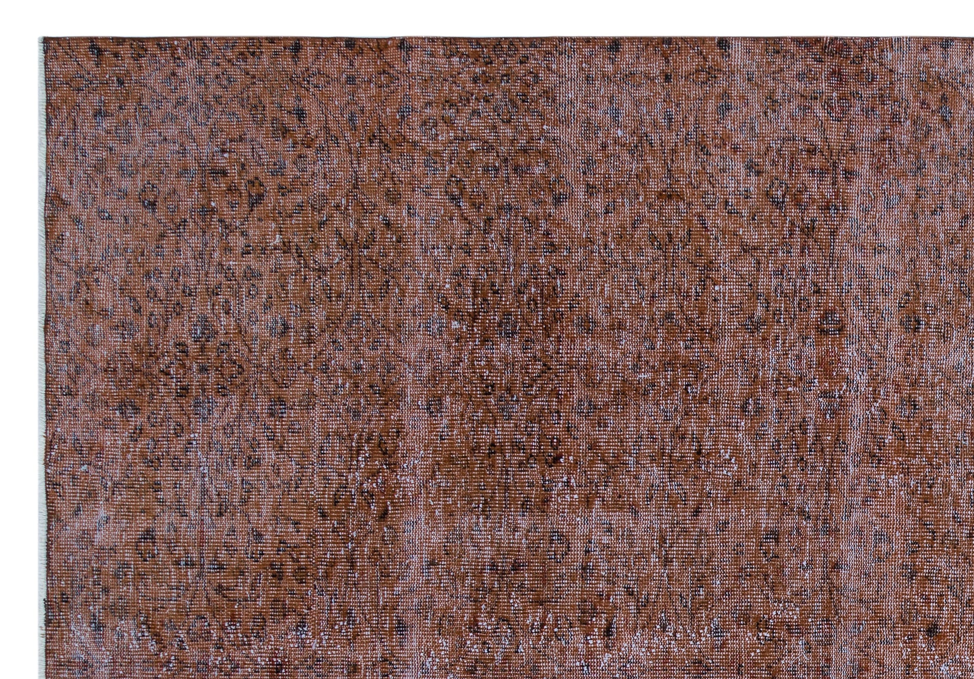 Atina Kahverengi Eskitme Yün El Dokuma Halısı 218 x 310 Apex Unique