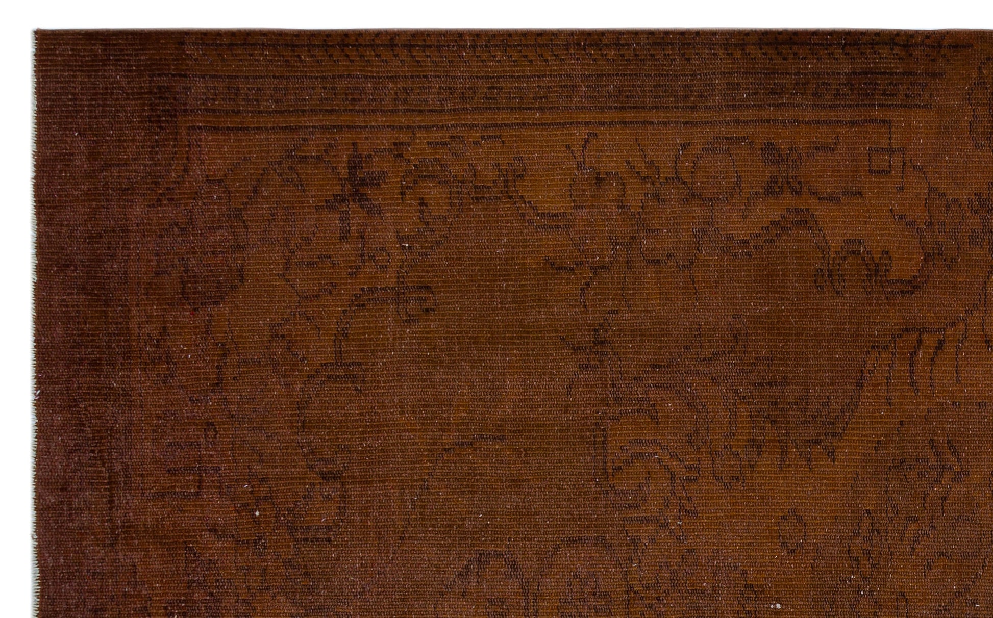 Atina Kahverengi Eskitme Yün El Dokuma Halısı 168 x 277 Apex Unique