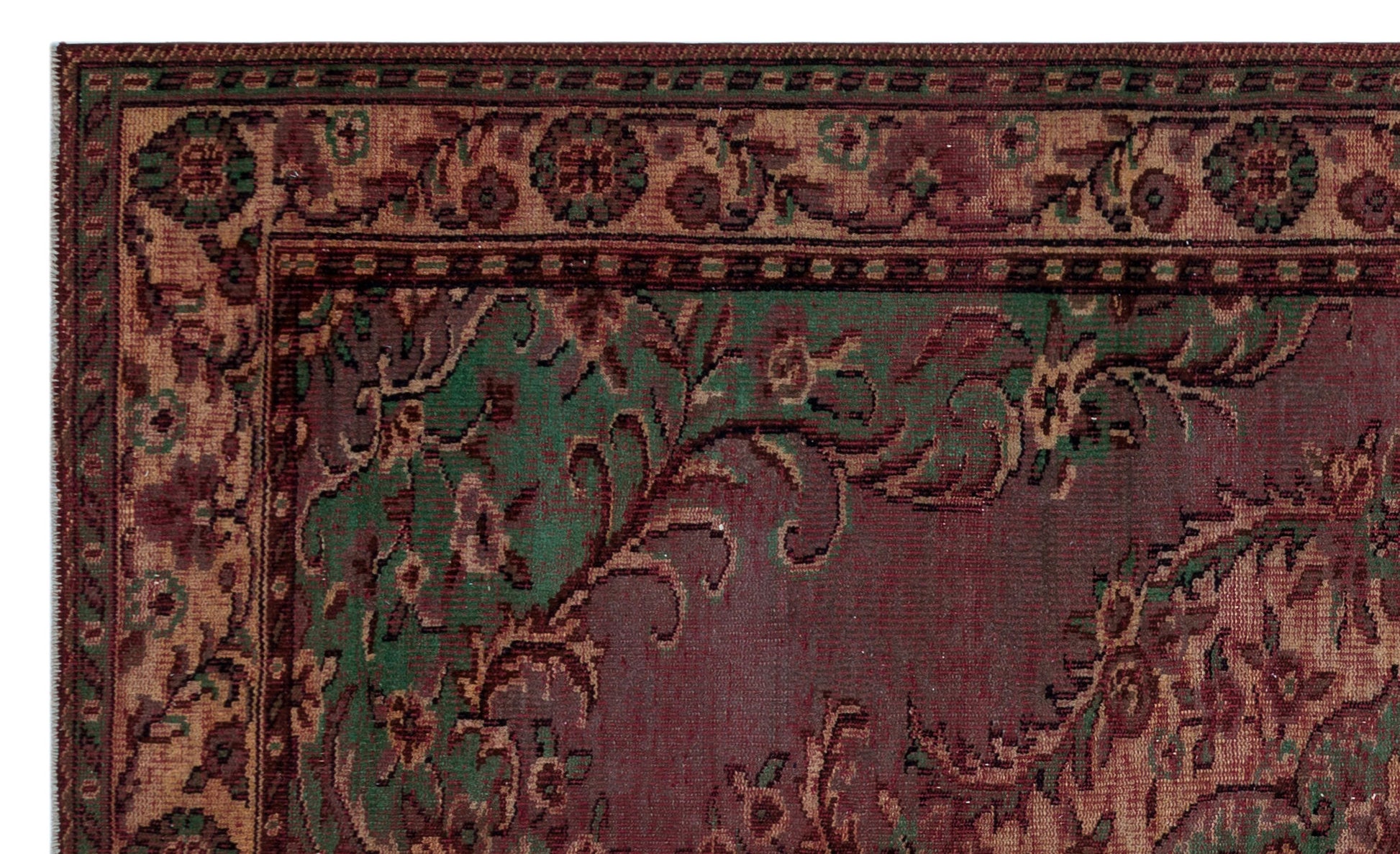 Atina Yeşil Klasik Yün El Dokuma Halısı 168 x 273 Apex Unique