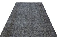 アンソラシットグレーのエイジング加工風ラグ 173x287 cm