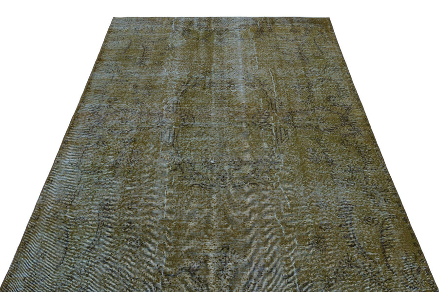 Bej Gri Anadolu Eskitme Geometrik Yün Halı 158x274 - Özel Seri