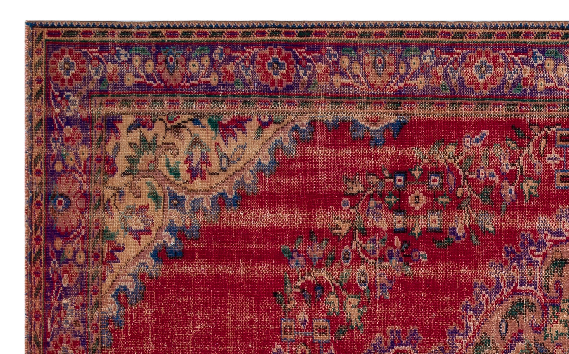 Atina Bej Eskitme Yün El Dokuma Halısı 184 x 294 Apex Unique