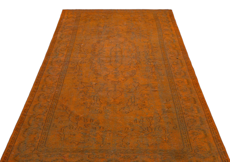 Turuncu Bohem Eskitme Yün Halı 155x270