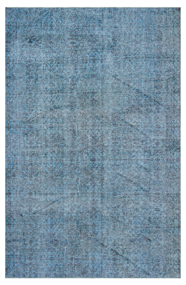 Mavi Anadolu Eskitme Modern Yün Halı 200x308 - Özel Seri