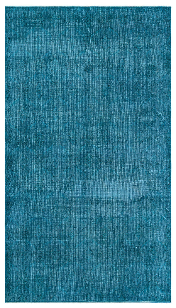 Mavi Bohem Eskitme Yün Halı 115x203
