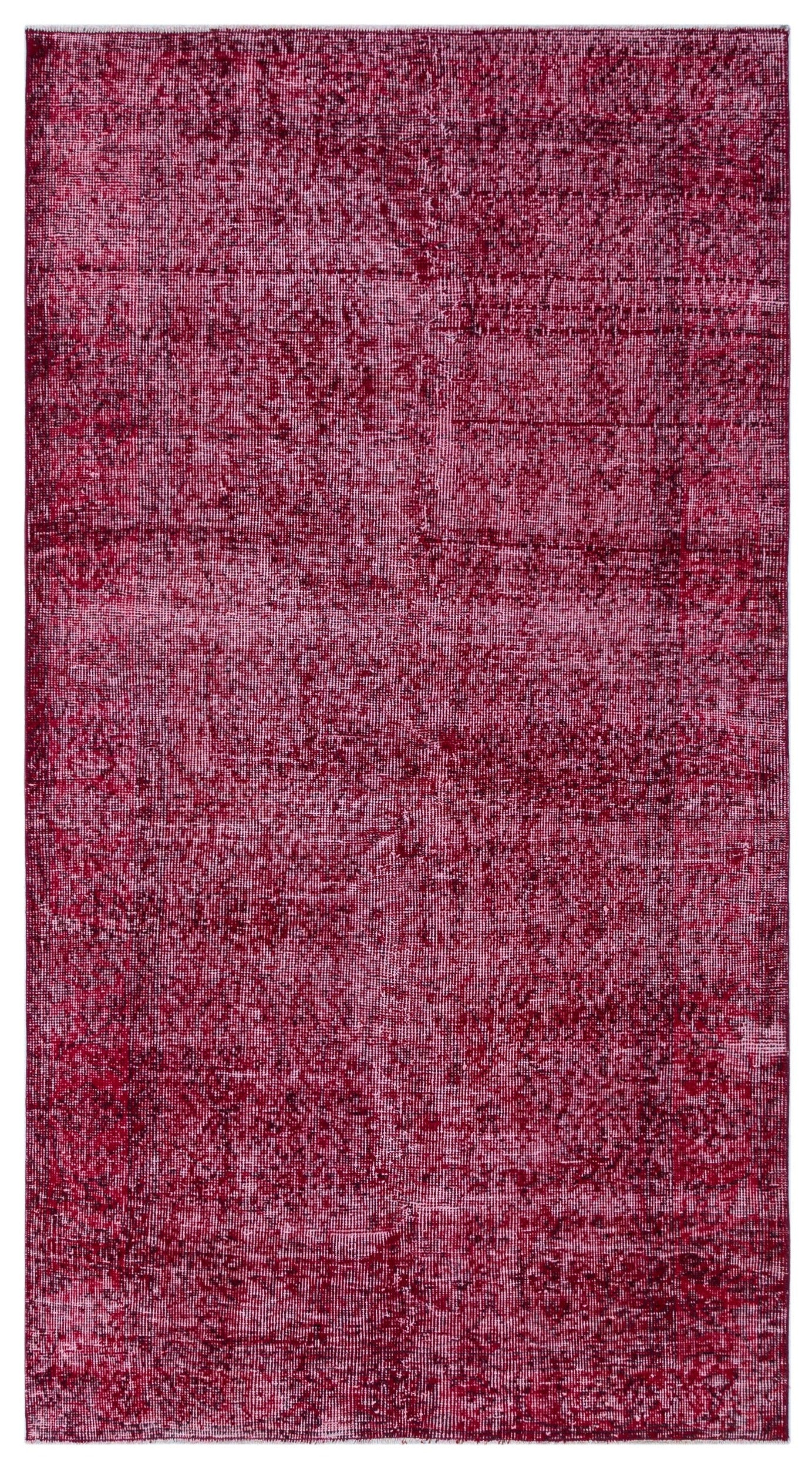 Atina Kırmızı Eskitme Yün El Dokuma Halısı 106 x 206 Apex Unique