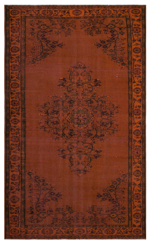Turuncu Bohem Eskitme Yün Halı 179x295