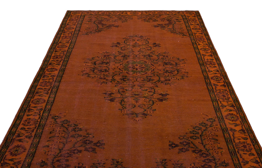 Turuncu Bohem Eskitme Yün Halı 179x295