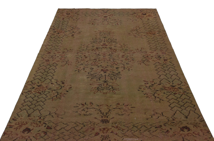 Antrasit Bej Anadolu Eskitme Geometrik Yün Halı 159x253 - Özel Seri