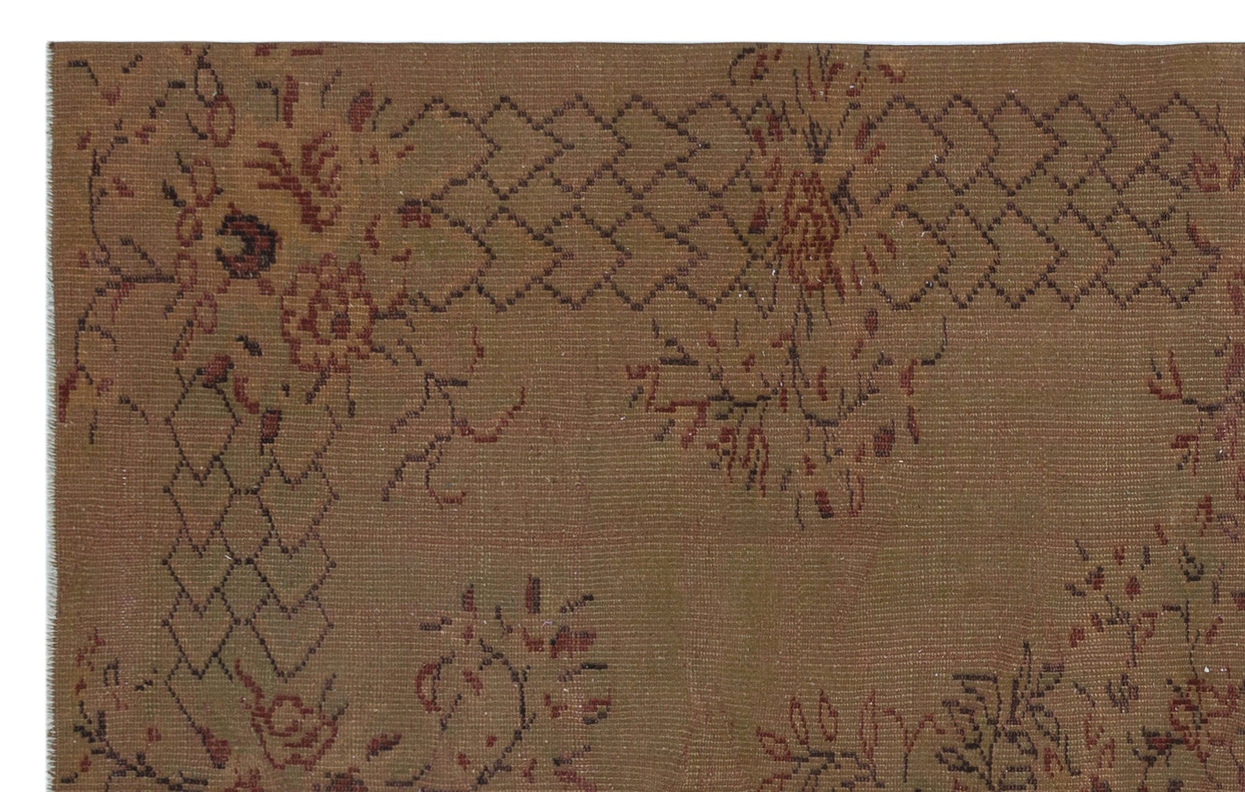 Atina Kahverengi Eskitme Yün El Dokuma Halısı 159 x 253 Apex Unique