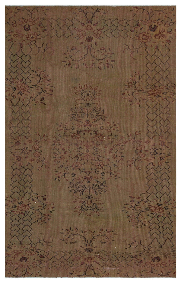 Antrasit Bej Anadolu Eskitme Geometrik Yün Halı 159x253 - Özel Seri
