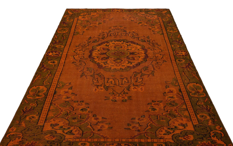 Turuncu Bohem Eskitme Yün Halı 170x259