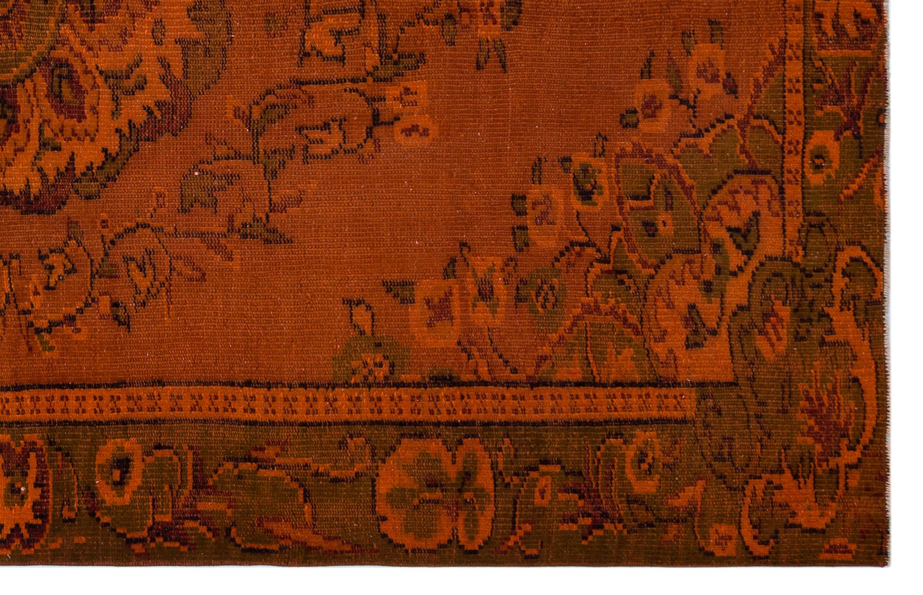 Atina Turuncu Eskitme Yün El Dokuma Halısı 170 x 259 Apex Unique