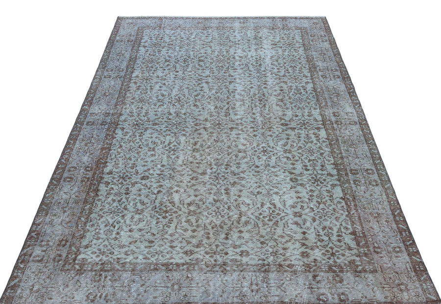 Mavi Anadolu Eskitme Madalyonlu Yün Halı 153x251 - Özel Seri
