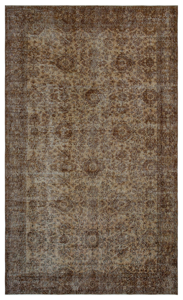 Antrasit Bej Anadolu Eskitme Geometrik Yün Halı 170x282 - Özel Seri