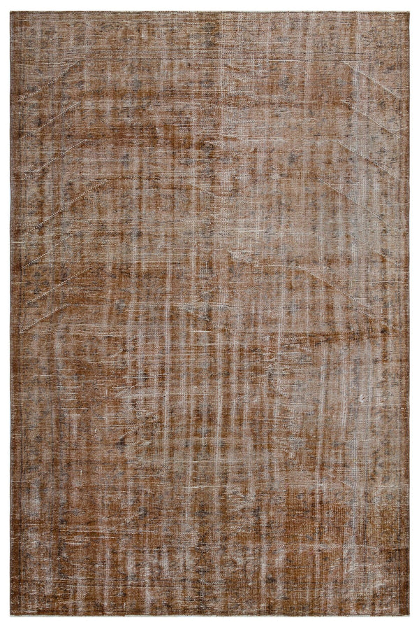 Antrasit Bej Anadolu Eskitme Geometrik Yün Halı 175x263 - Özel Seri
