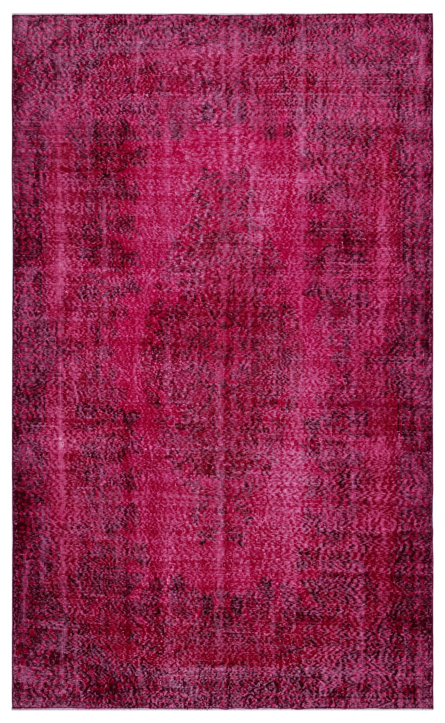 Atina Kırmızı Eskitme Yün El Dokuma Halısı 177 x 281 Apex Unique