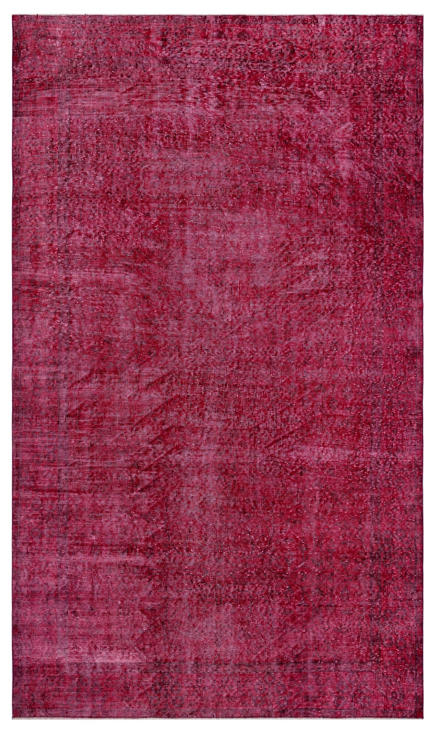 Atina Kırmızı Eskitme Yün El Dokuma Halısı 165 x 281 Apex Unique