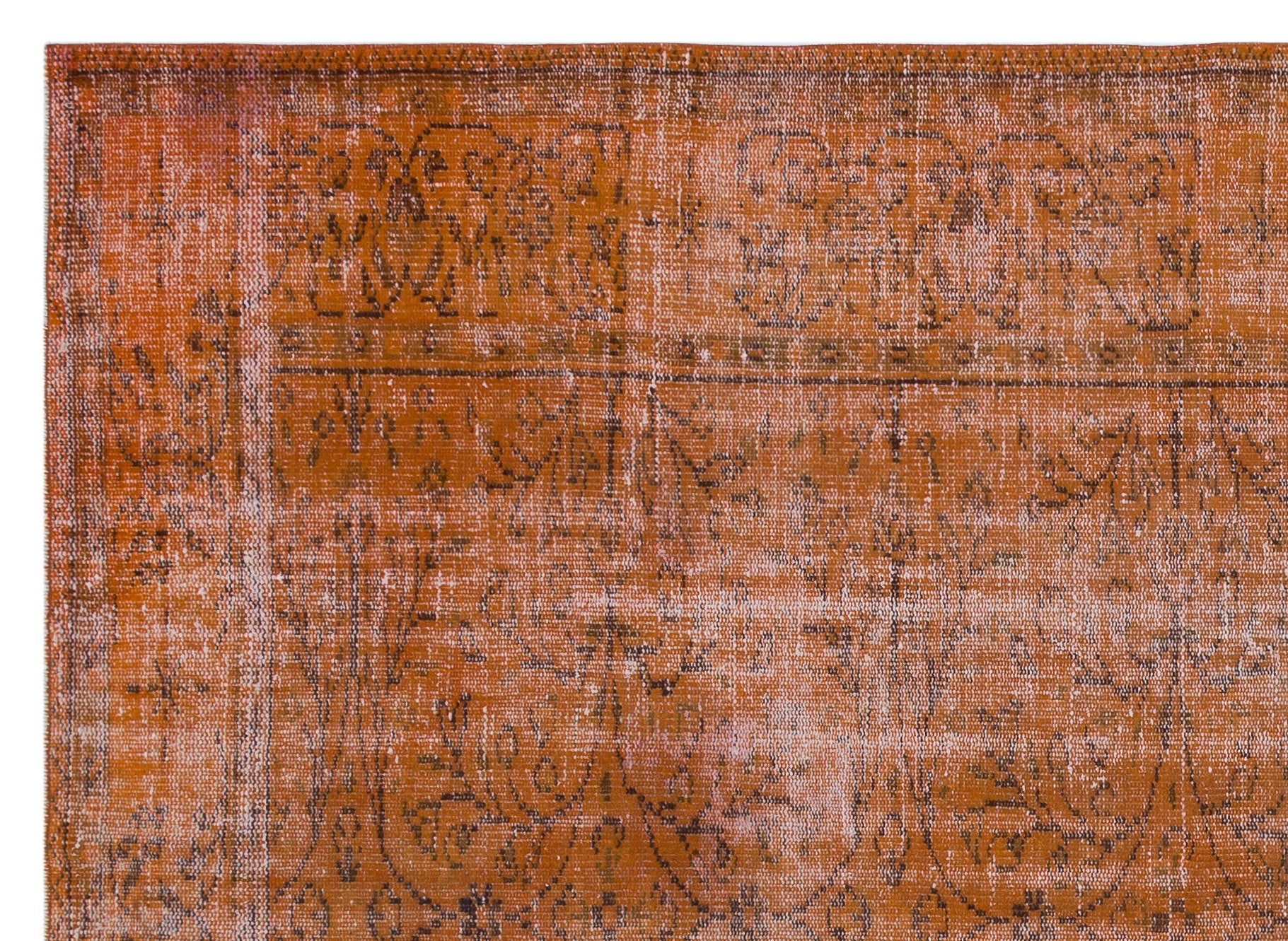 Atina Kahverengi Eskitme Yün El Dokuma Halısı 186 x 256 Apex Unique