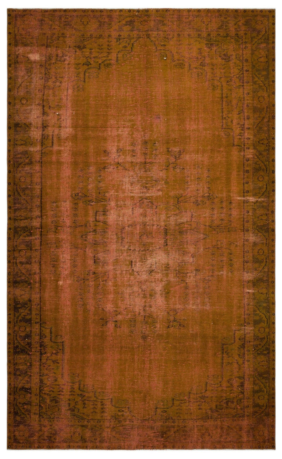 Red and Brown Medallion Turkish Rug 184x300 cm (6' x 9'10") – in the hallway