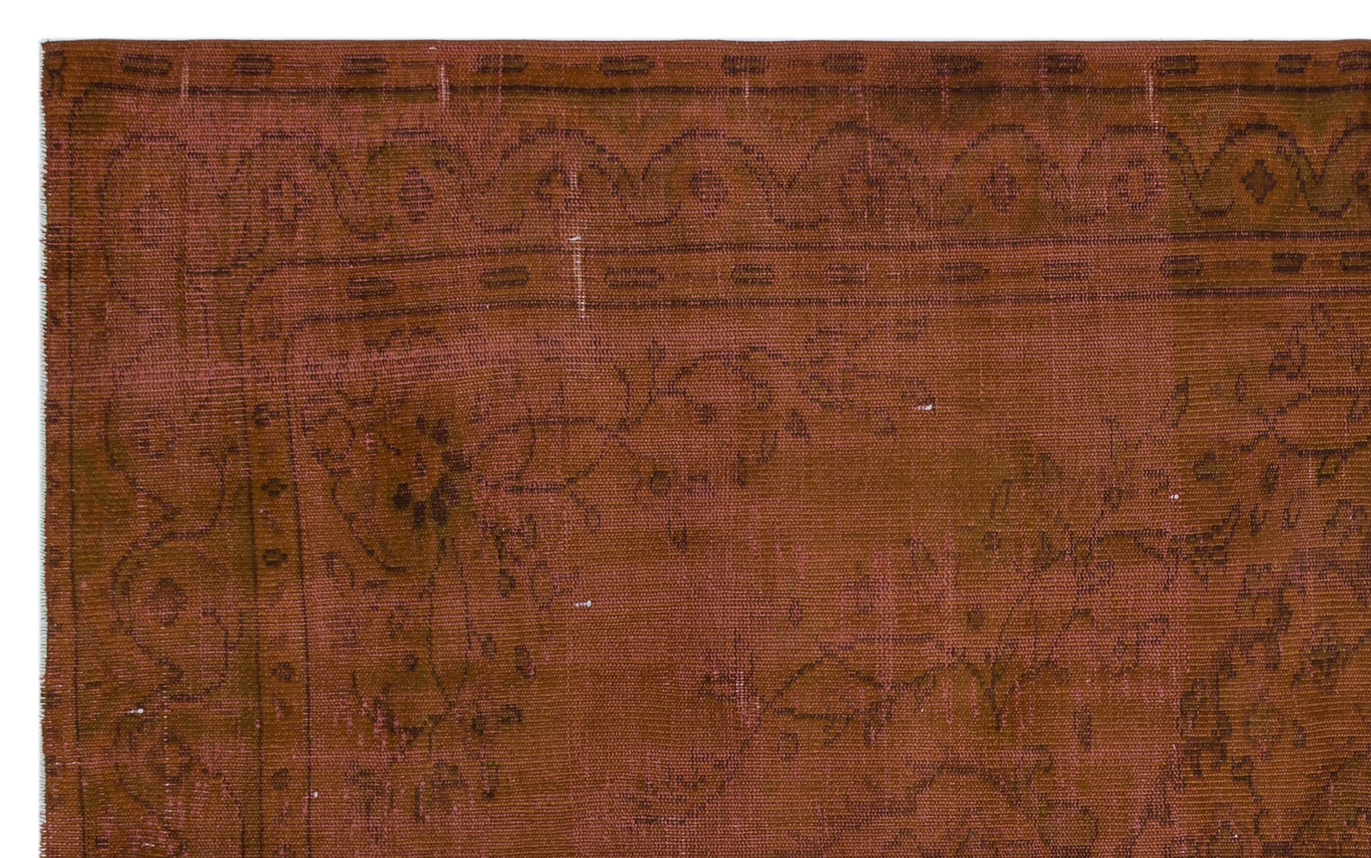 Atina Kahverengi Eskitme Yün El Dokuma Halısı 178 x 291 Apex Unique