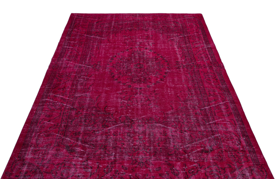 Pembe Anadolu Eskitme Klasik Yün Halı 172x265 - Özel Seri