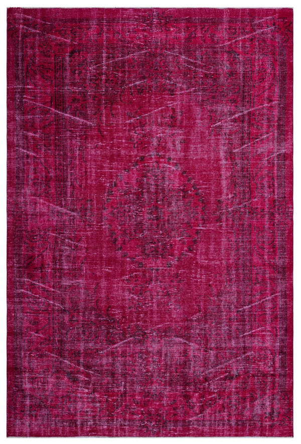 Pembe Anadolu Eskitme Klasik Yün Halı 172x265 - Özel Seri
