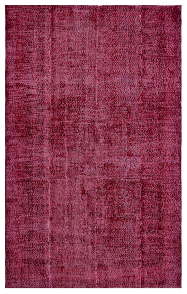 Kırmızı Anadolu Eskitme Modern Yün Halı 194x310 - Özel Seri