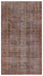 Atina Kahverengi Eskitme Yün El Dokuma Halısı 113 x 195 Apex Unique