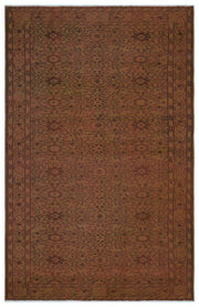 Atina Kahverengi Eskitme Yün El Dokuma Halısı 174 x 267 Apex Unique