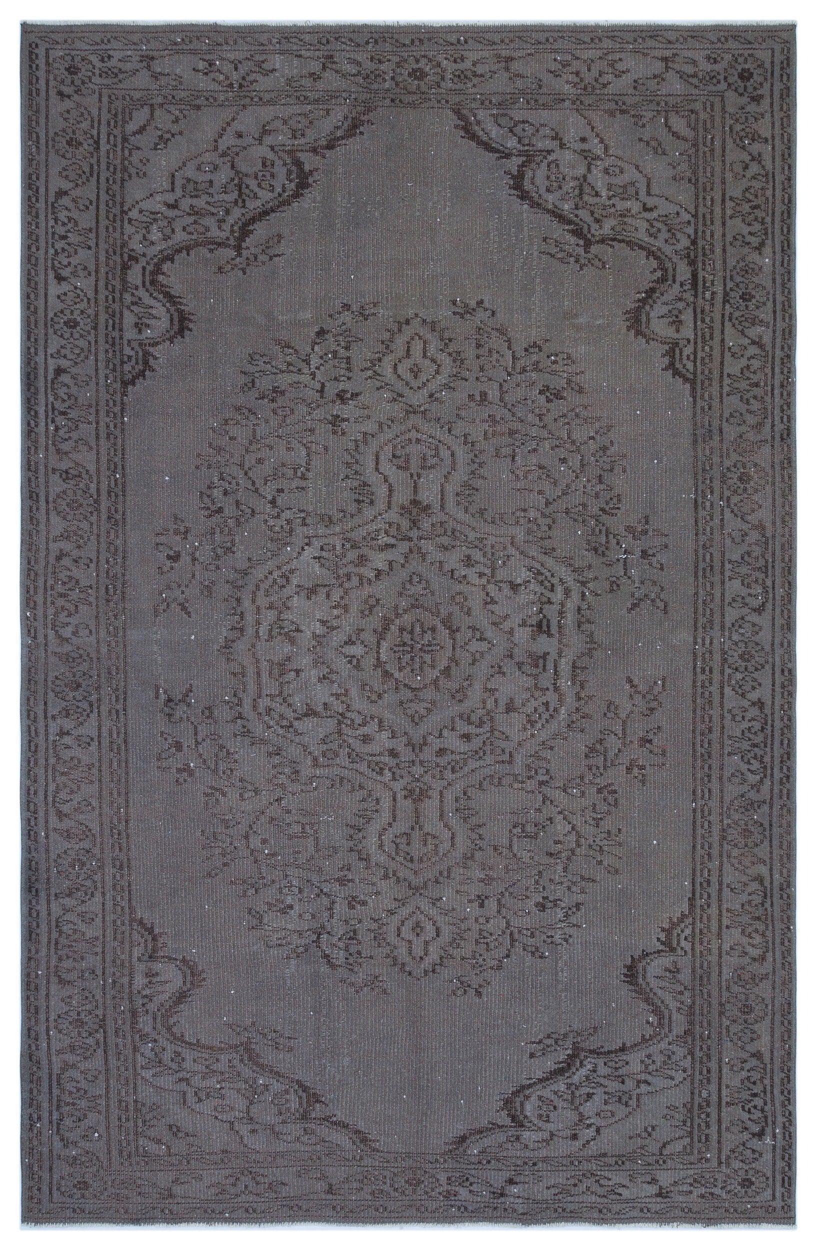 Atina Gri Eskitme Yün El Dokuma Halısı 172 x 264 Apex Unique