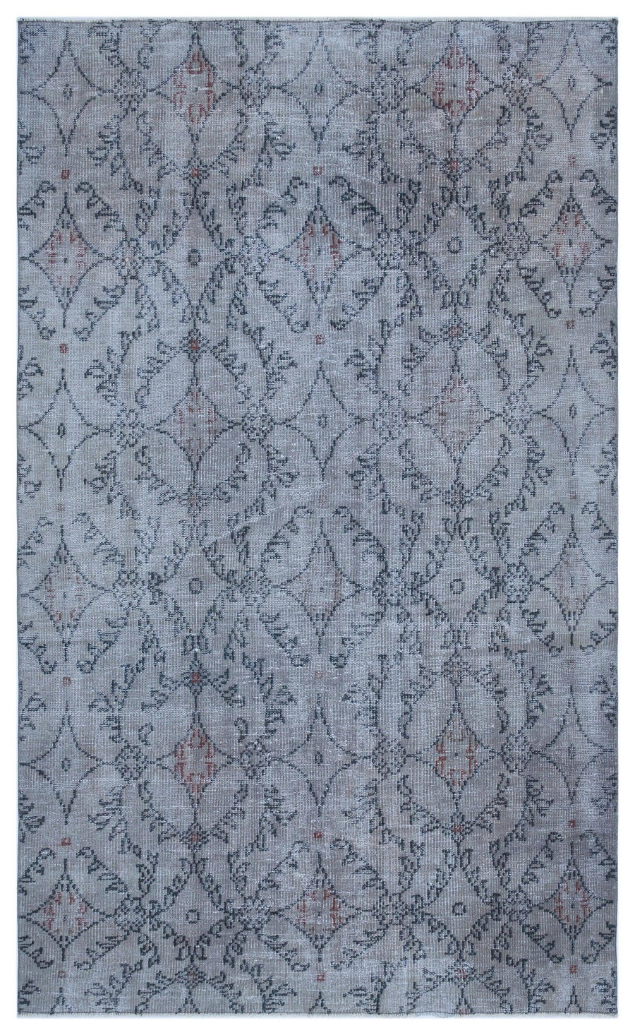 Mavi Anadolu Eskitme Geometrik Yün Halı 156x258 - Özel Seri