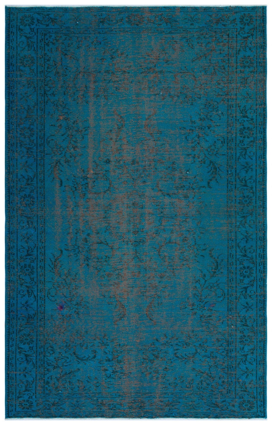 Bordo Kırmızı Anadolu Bohem Eskitme Yün Halı 166x260 - Özel Seri