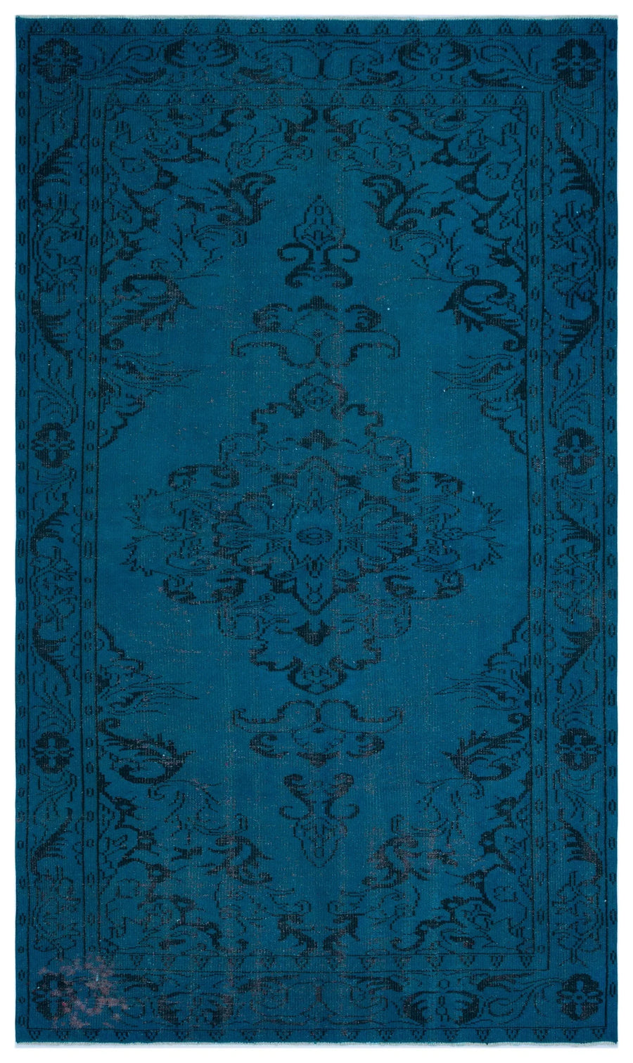 Bordo Siyah Bohem Eskitme Yün Halı 175x300