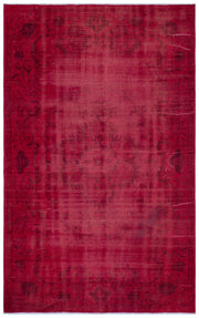 Atina Kırmızı Eskitme Yün El Dokuma Halısı 178 x 275 Apex Unique