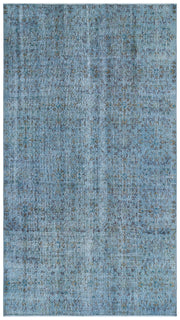 Atina Mavi Eskitme Yün El Dokuma Halısı 164 x 291 Apex Unique