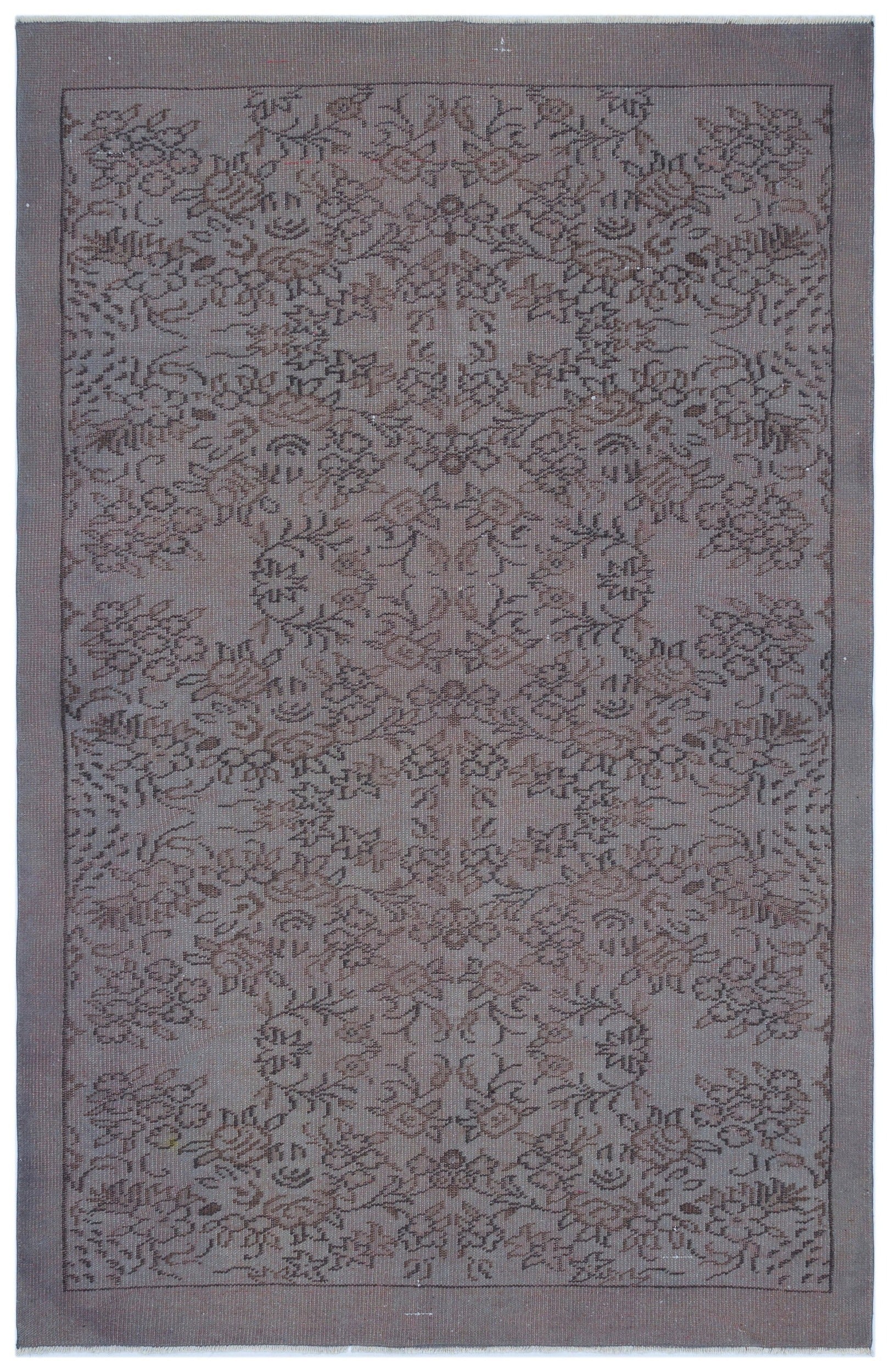 Atina Gri Eskitme Yün El Dokuma Halısı 169 x 256 Apex Unique