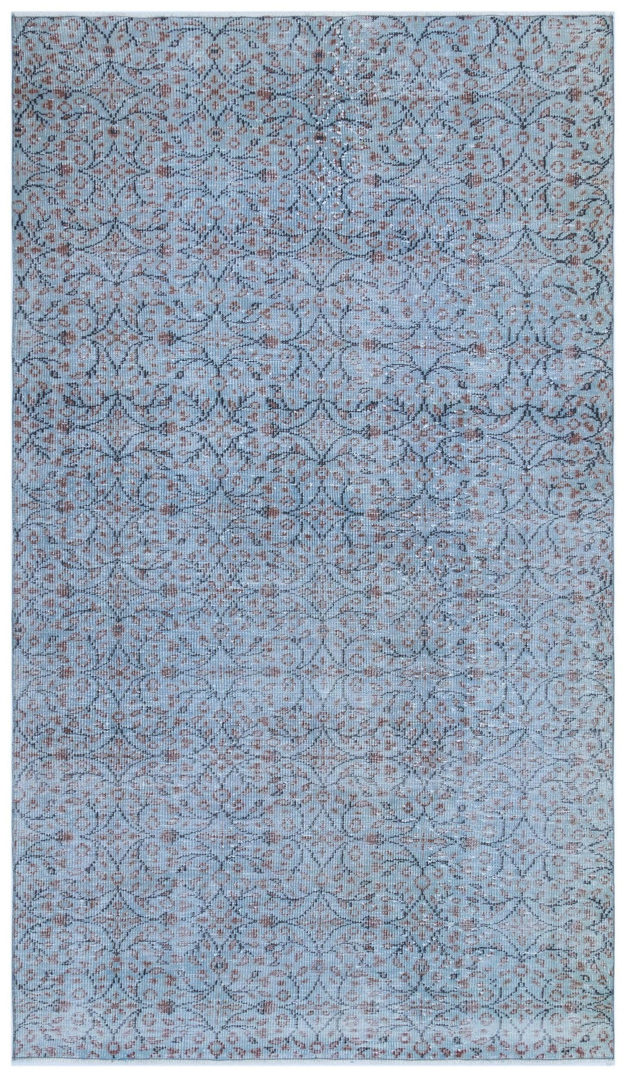Mavi Anadolu Geometrik Klasik Yün Halı 154x272 - Özel Seri
