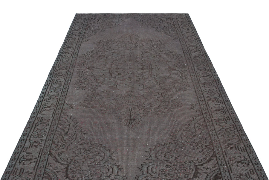 Gri Anadolu Eskitme Madalyonlu Yün Halı 173x280 - Özel Seri