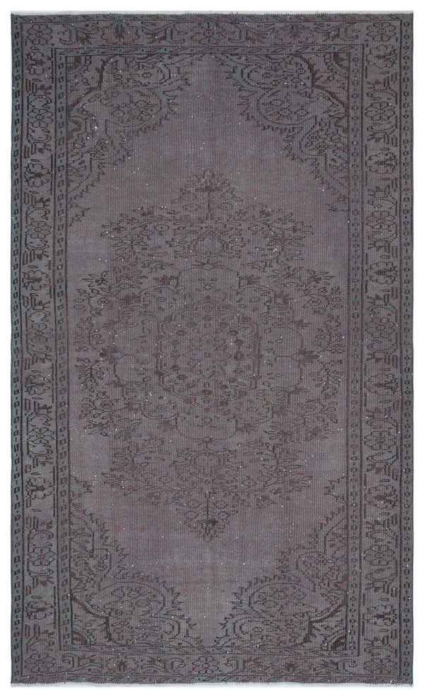 Gri Anadolu Eskitme Madalyonlu Yün Halı 173x280 - Özel Seri